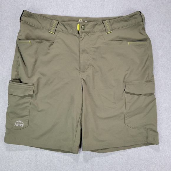 Cabela's Other - CABELAS XPG Shorts Men's 40 Green Cargo Hiking‎ Outdoor Performance Zip Button